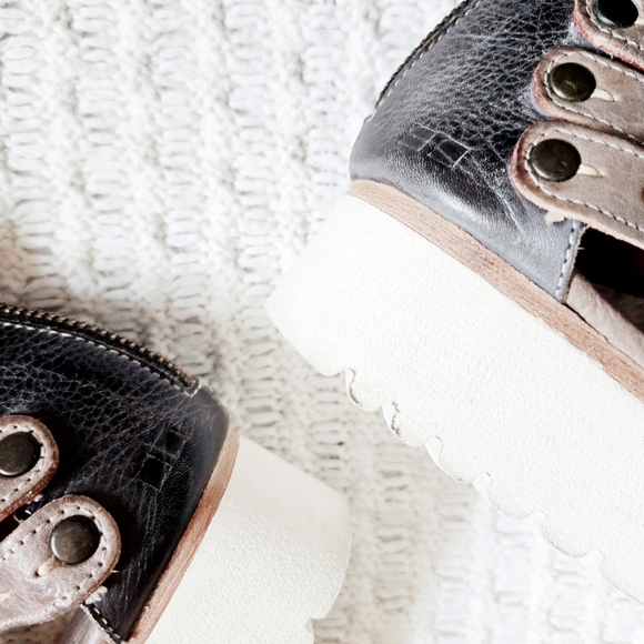 Bed Stu Artemia Leather Platform Sandals Open Toe Zipper Chunky Size 8.5 NWOB - Picture 13 of 16